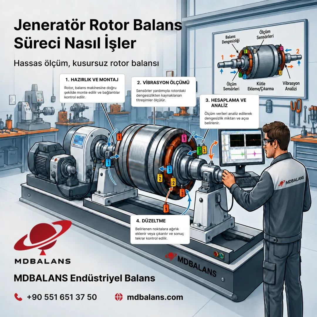 Jeneratör Rotor Balans Süreci Nasıl İşler?